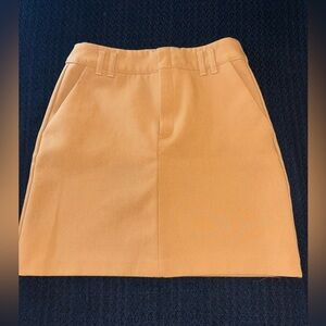 Zara Tan Pencil Mini Skirt for Casual Wear